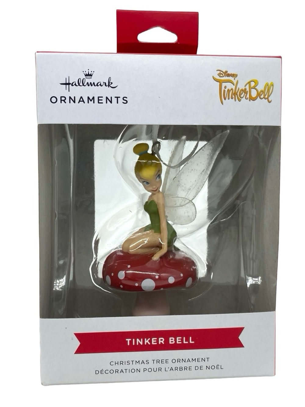 Hallmark Disney Tinker Bell on Mushroom Christmas Ornament New